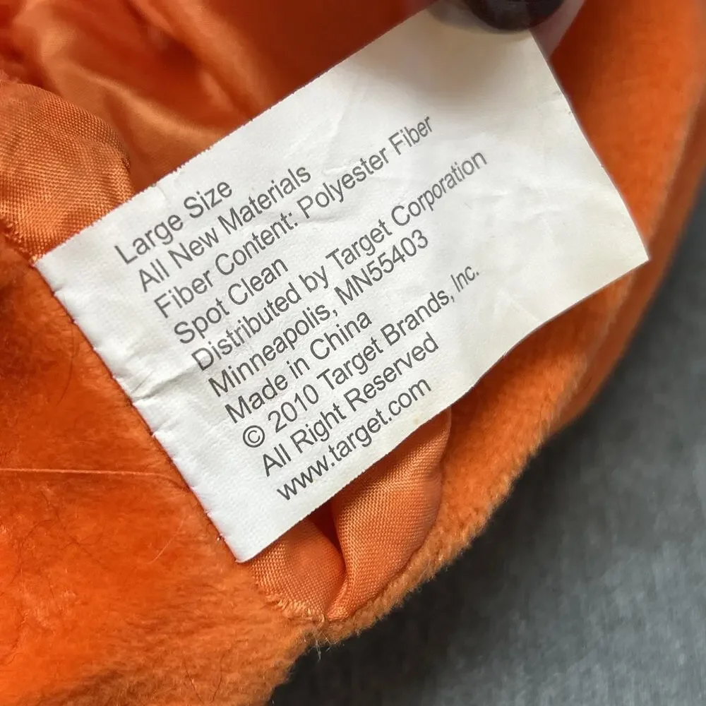 Pumpkin Dog Costume Halloween Orange Plush Size Large READ